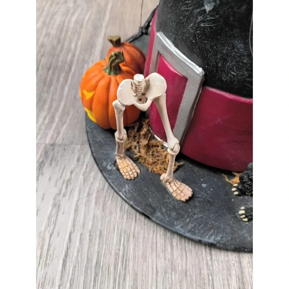 Accents Halloween Witch's Hat Scene DOES NOT WORK Spooky Dept. 56 Skeleton Broke